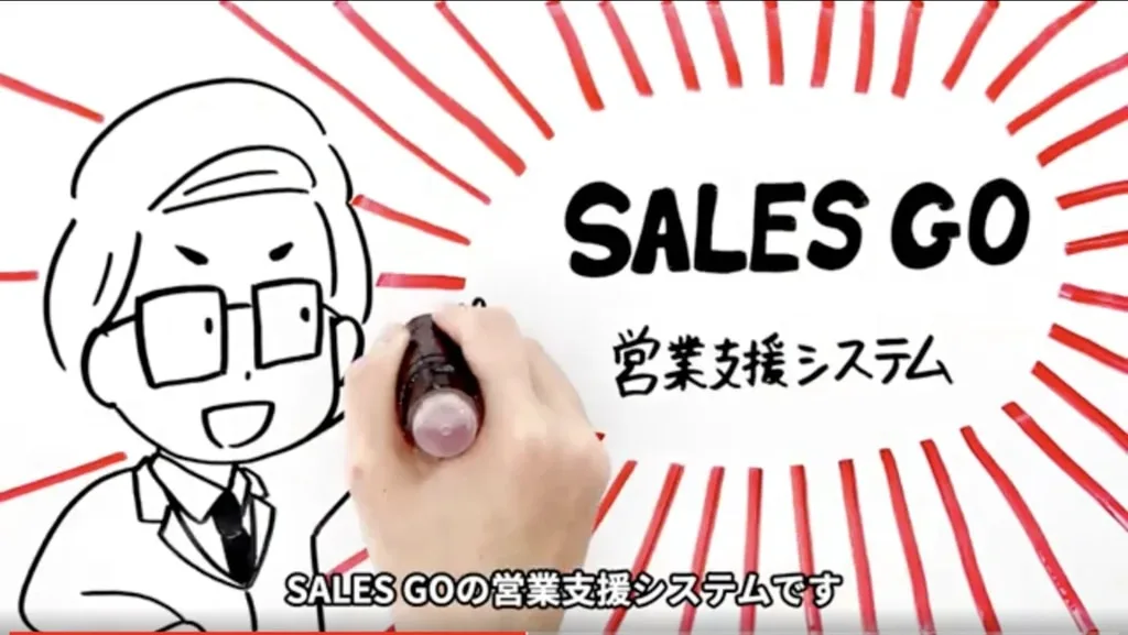 SALES GO営業支援システムのお絵かき動画のシーン