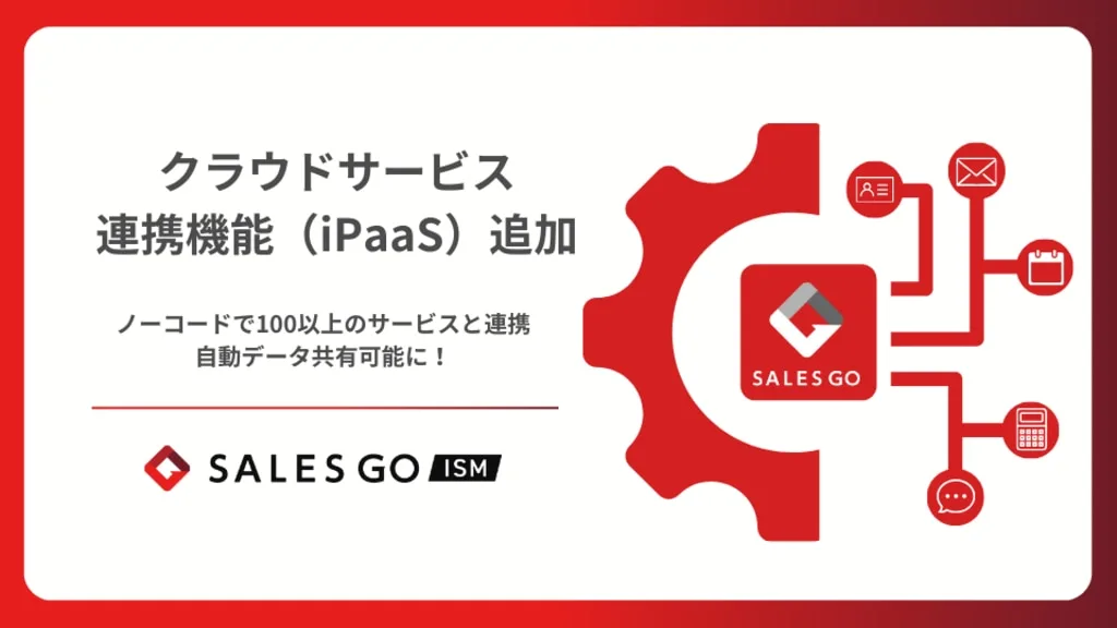 SALES GO ISMと外部サービス連携の仕組み図