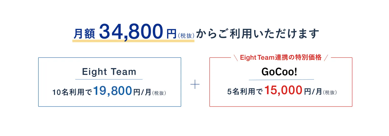 料金　Eight Team × GoCoo!