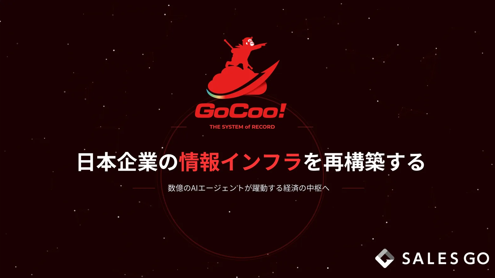 SFAを超えて”SoR”へ。 SALES GO、営業データを起点に企業活動全体を支えるAI時代のデータ基盤「GoCoo! Platform」を発表 のアイキャッチ画像