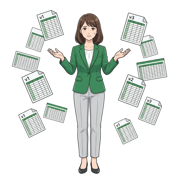 飛び交う表計算ファイルに囲まれて困っている人